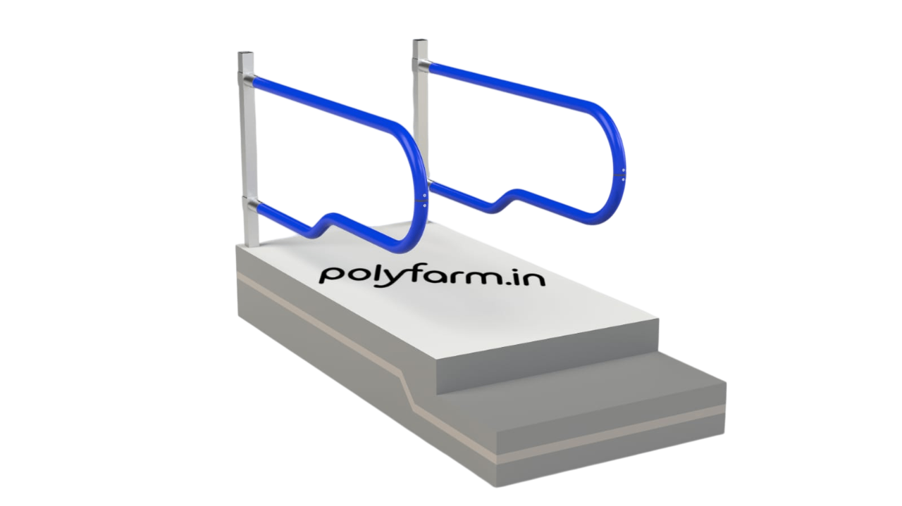 Golay Blue Cow Cubicle - Front View